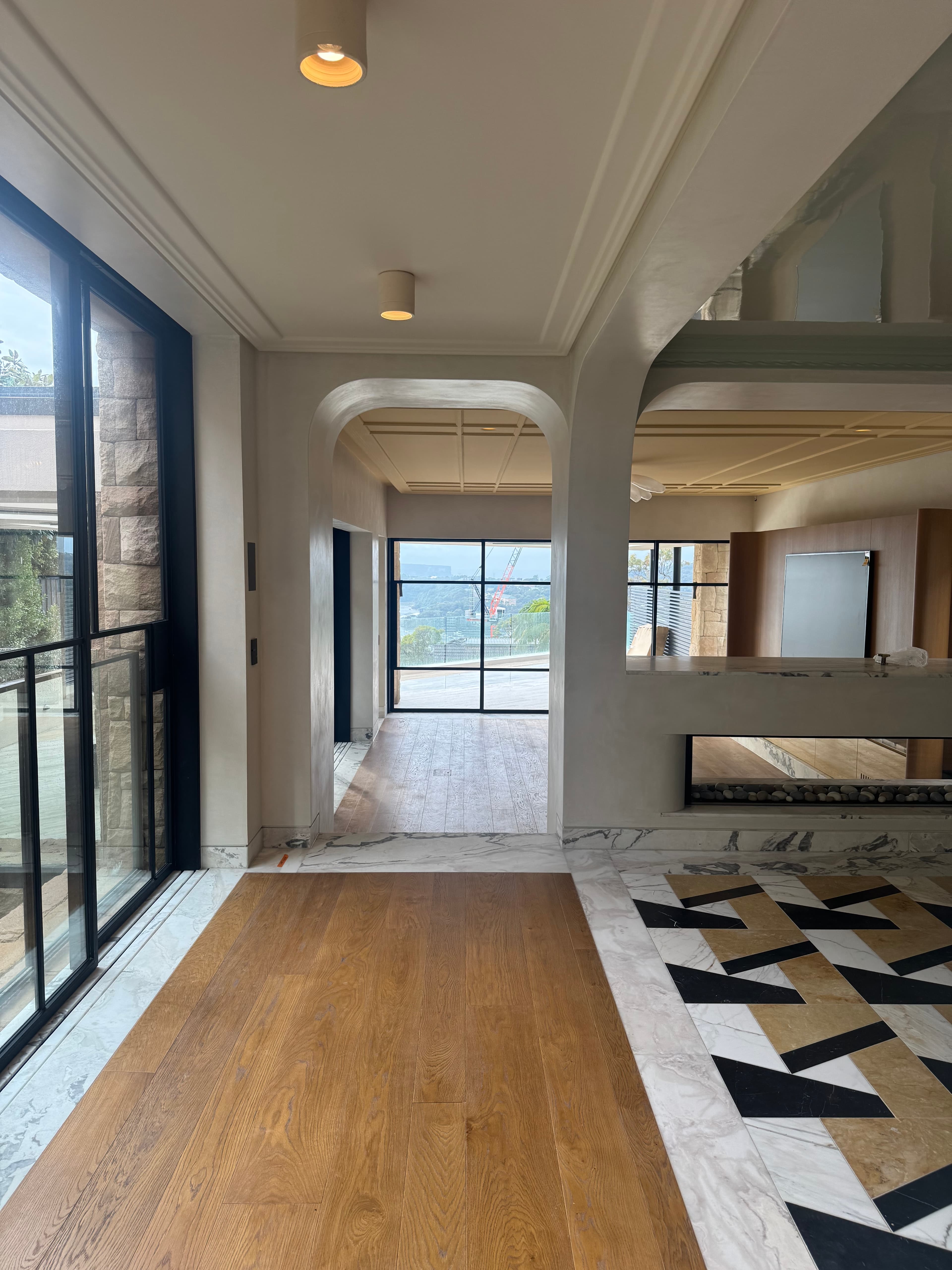 Professional bathroom window caulking and sealing work in Mosman luxury home