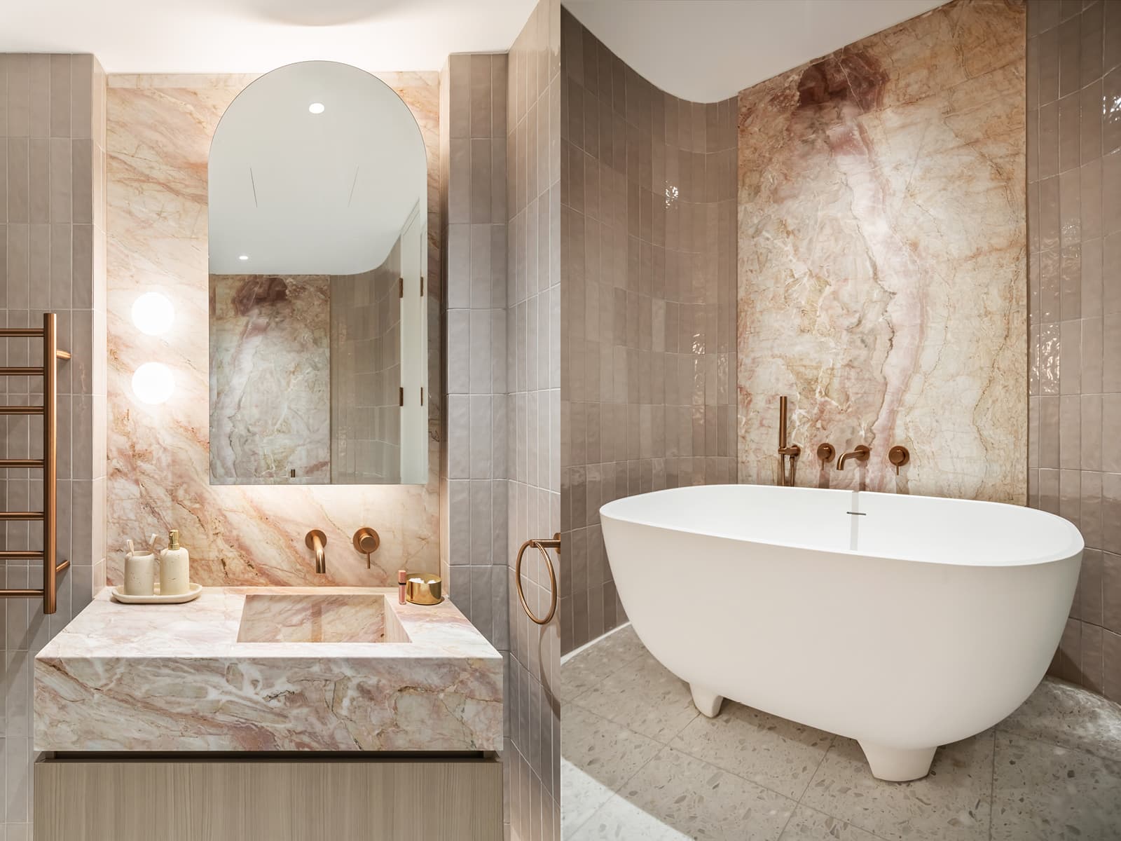 Professional internal caulking services - modern bathroom